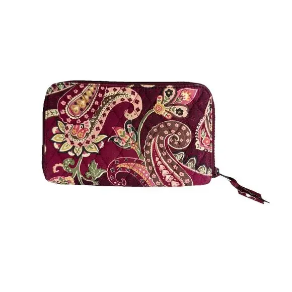 Vera Bradley Paisley Wallet Clutch in Burgundy - Picture 2 of 3